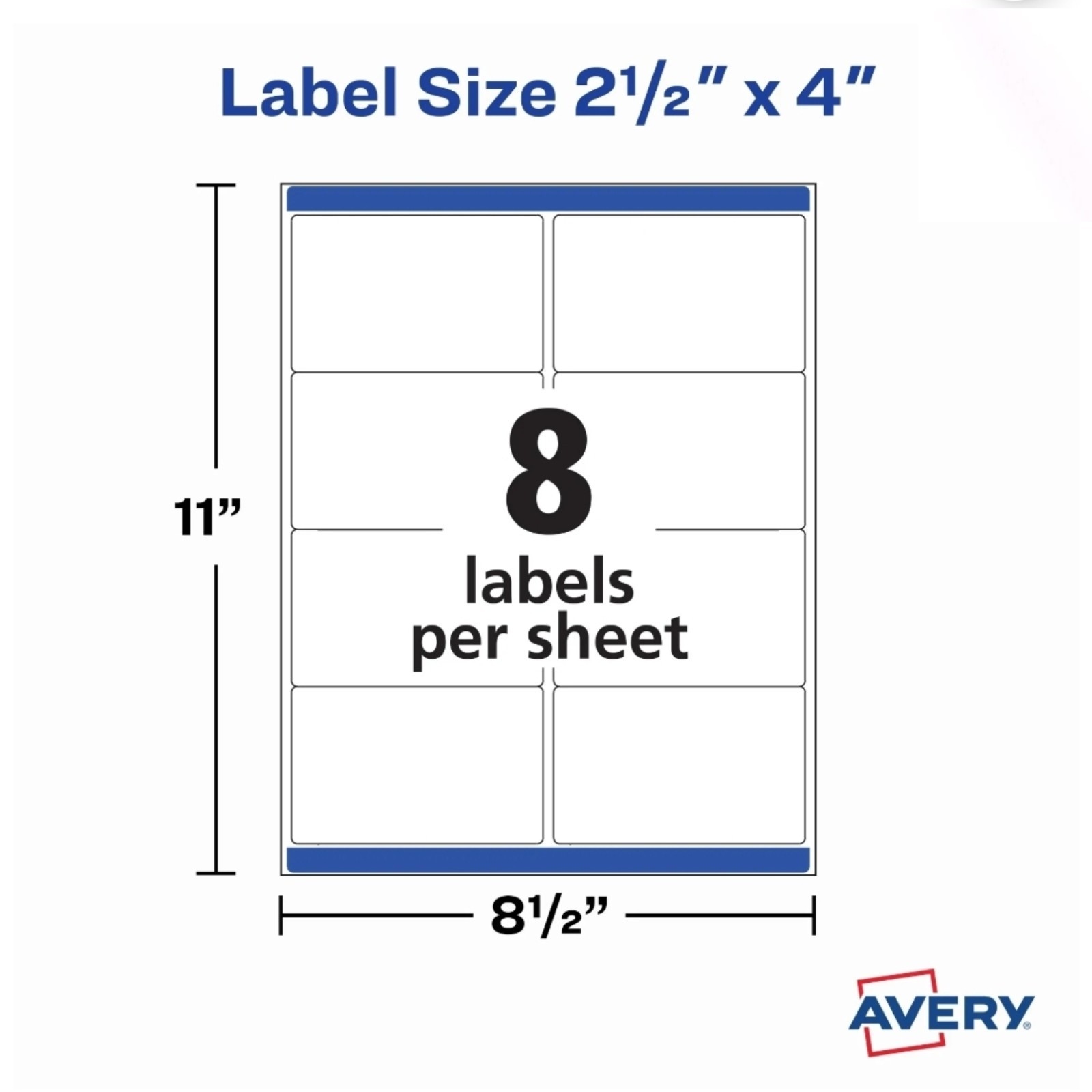 Avery Printable Shipping Labels 2.5″ x 4″ – 592 Labels (74 Sheets) – 5817 [G1]