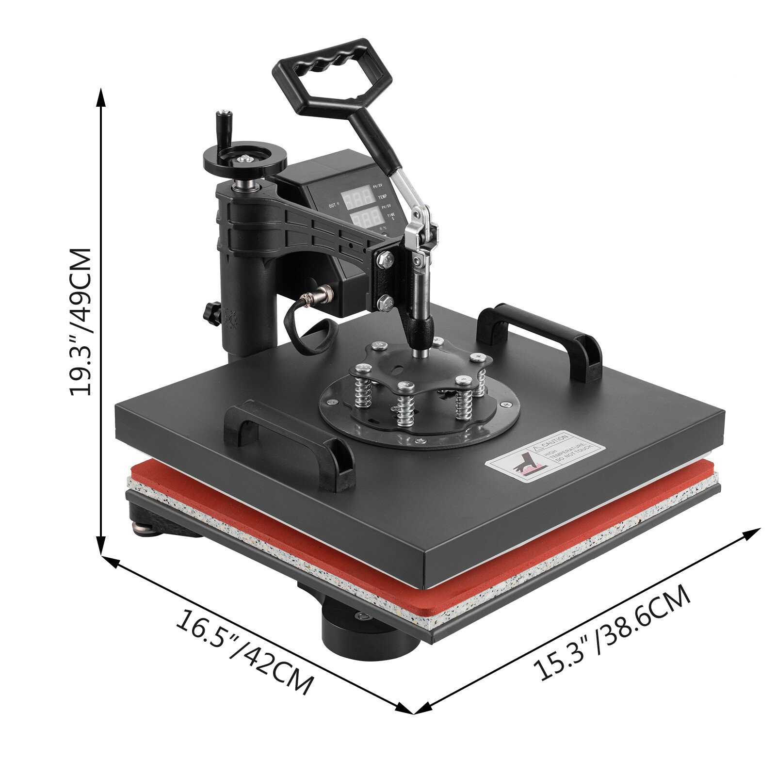 8 IN 1 Combo T-Shirt Heat Press 15″x15″ Transfer Machine Sublimation Swing Away