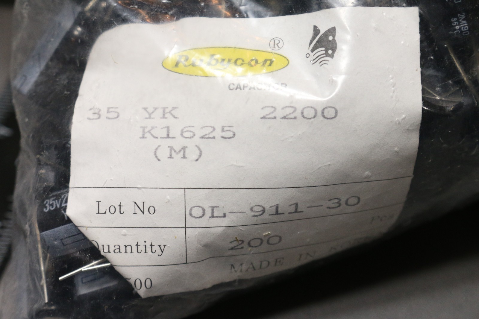 50pc Rubycon 35YK2200M16X25 2200uF 35V 85C Radial Al Electrolytic Capacitors NOS