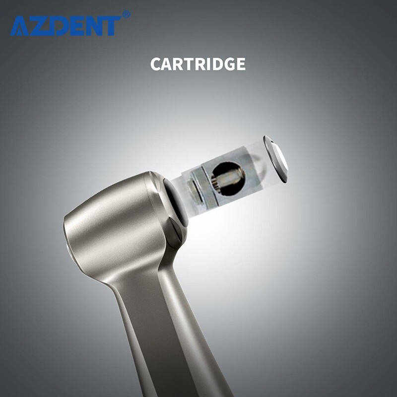 AZDENT Dental 1:1 Slow Low Speed Handpiece Push Button Contra Angle fit CA burs