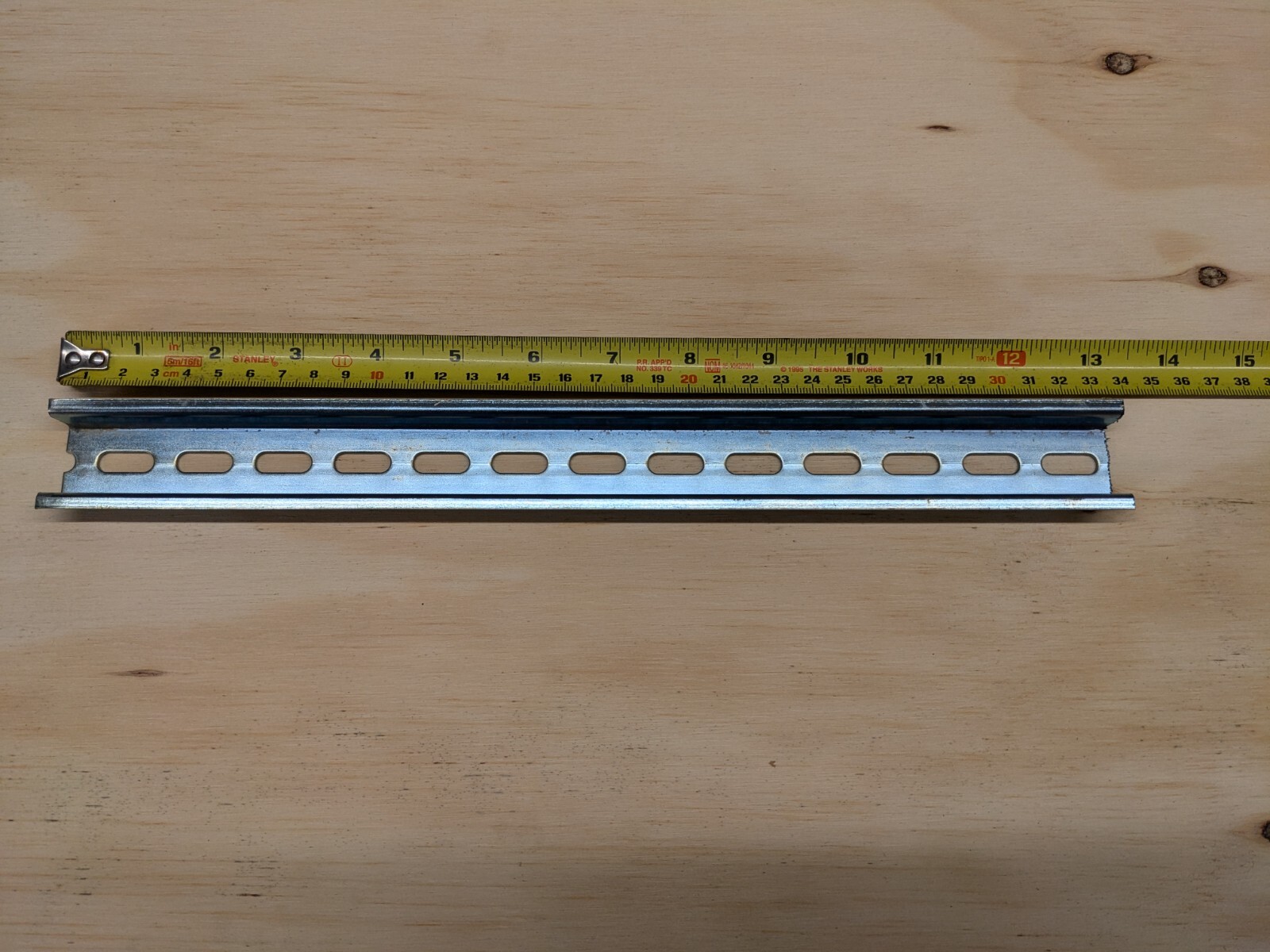 DIN Rail Slotted Steel RoHS 12 24 36 Inches Long 35mm 7.5 15mm TS35 Deep Shallow