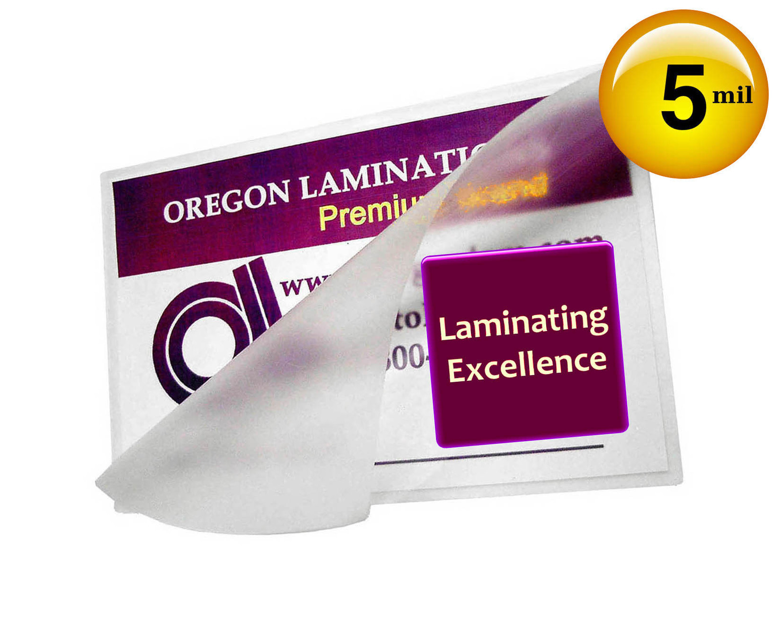 Hot Laminating Pouches 2-1/4 x 3-3/4-inch Business Card size [100/pack] 5 Mil