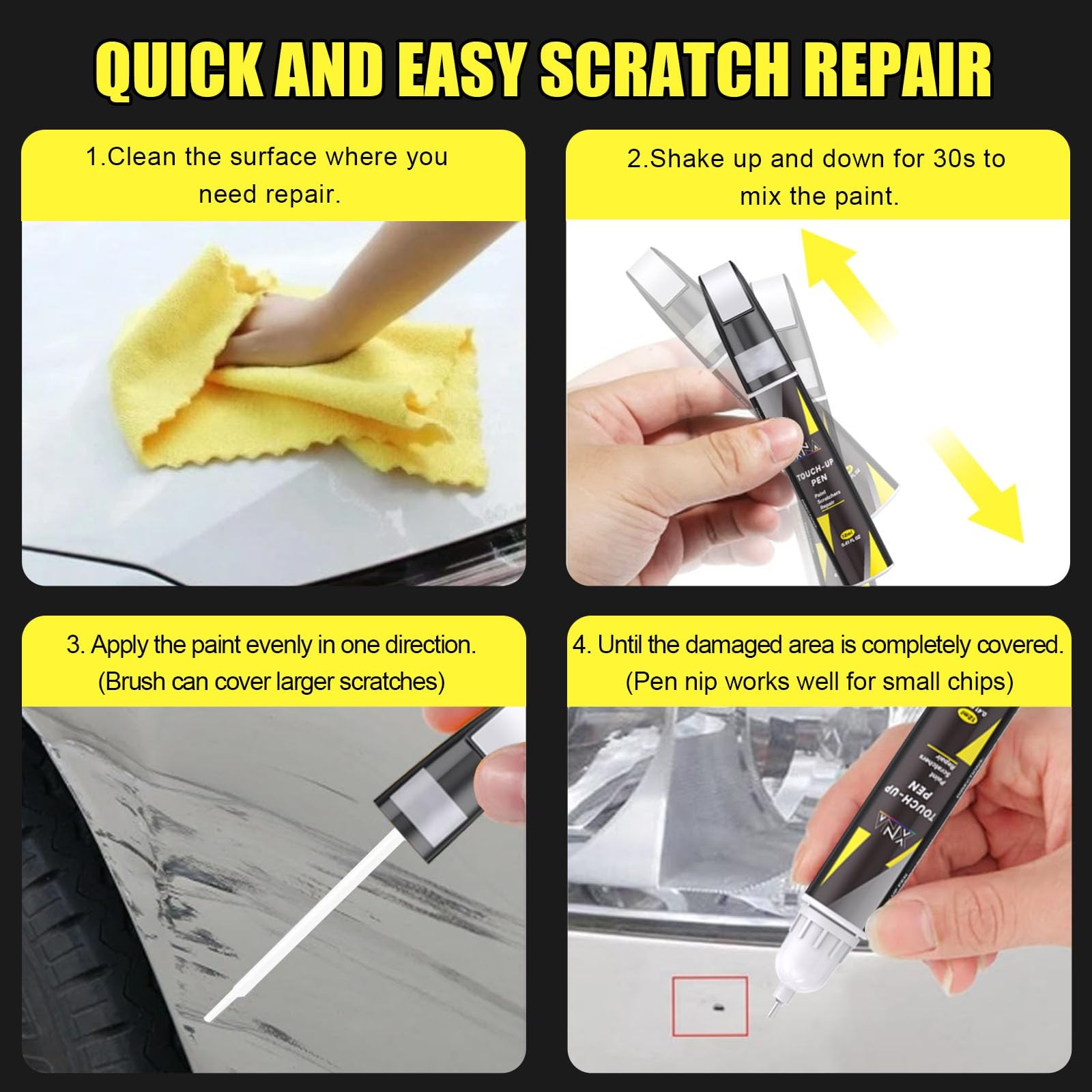 Soul Red Metallic Touch Up Paint for Mazda – 2-in-1 Scratch Repair Kit
