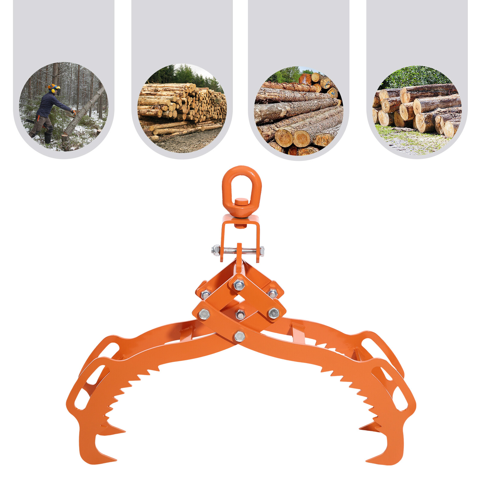 Steel Log Lifting Tongs Timber 4 Claw Log Tong Tongs for Log Lifting