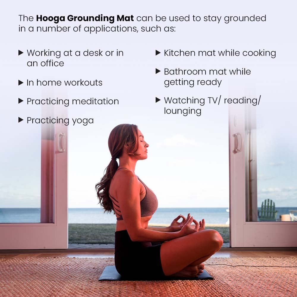 Hooga Grounding Mat For Desk Feet Floor Conductive Carbon Grounding Pad 15 Ft
