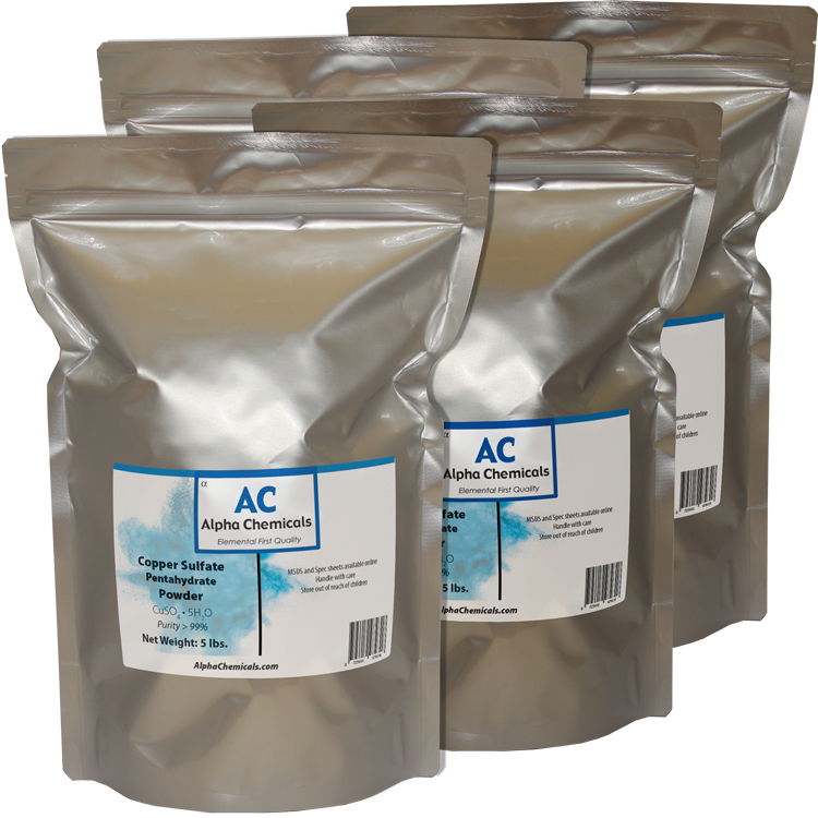 20 Pounds – Copper Sulfate Pentahydrate Powder – 99% Pure
