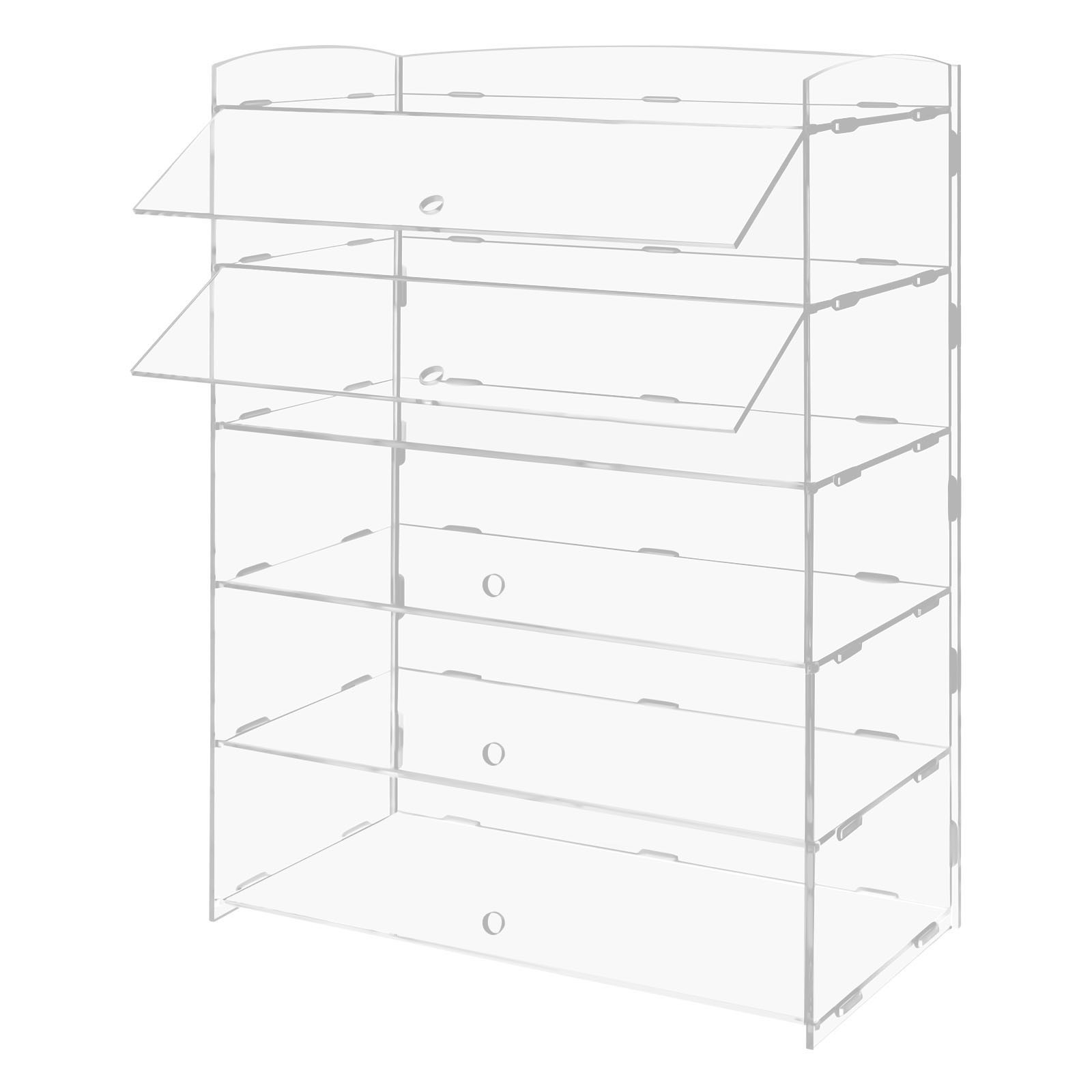 18.7*8.46*24.4in 5-Tier Acrylic Display Case Bakery Pastry Countertop Showcase