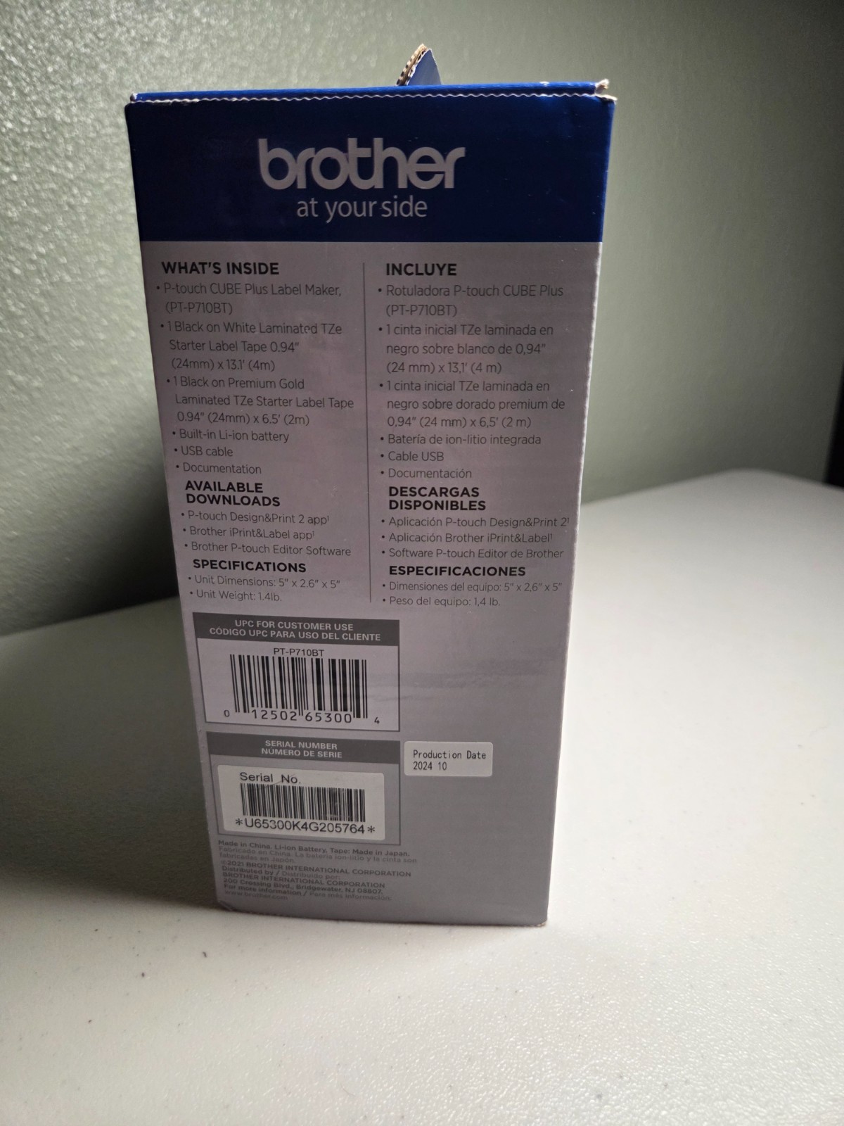 Brother PT-P710BT P-Touch Cube Plus Versatile Label Maker with Bluetooth Wireles