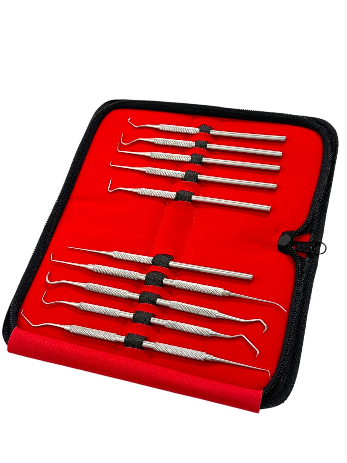 10 Piece Set – Precision Dental Probes Micro 5.5″ Single-Ended & 6″ Double-Ended
