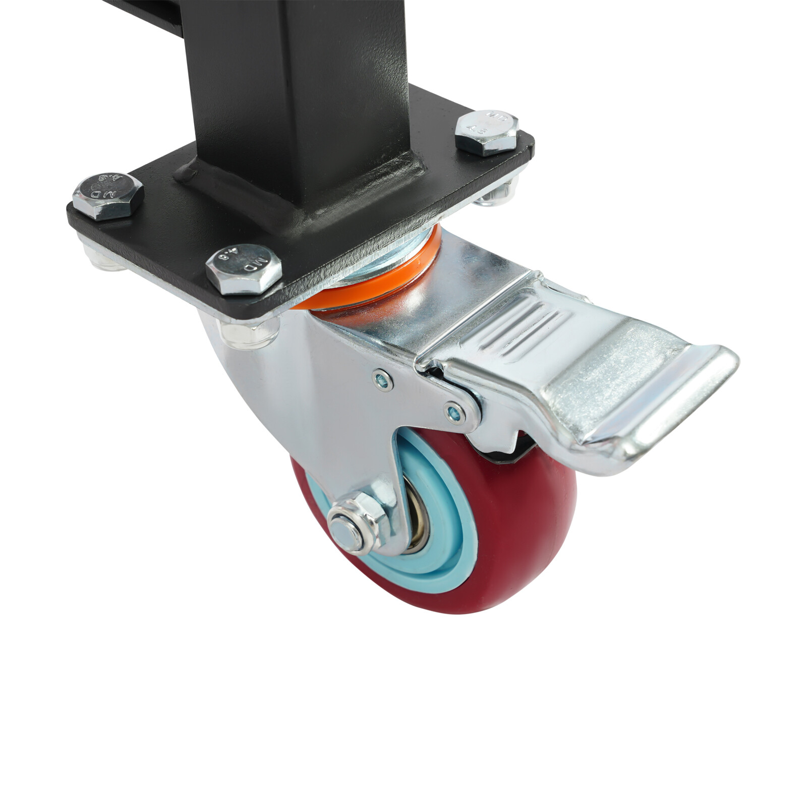 51*23*29in Silver/Black/Orange Iron&Stainless Steel Adjustable Roller Conveyor