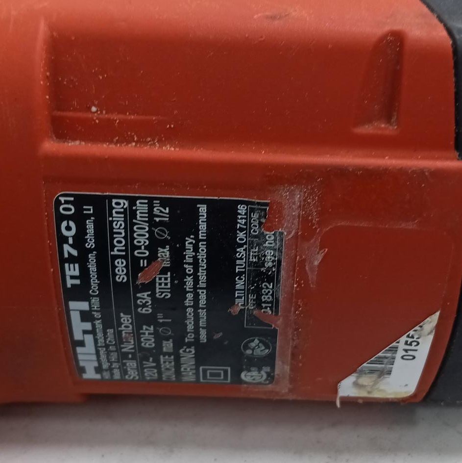 Hilti TE 7-C Electric Corded Rotary Concrete Hammer Drill – WORKING