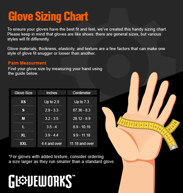 GLOVEWORKS HD Orange Nitrile Disposable Gloves 8 Mil Raised Diamond Texture 1000