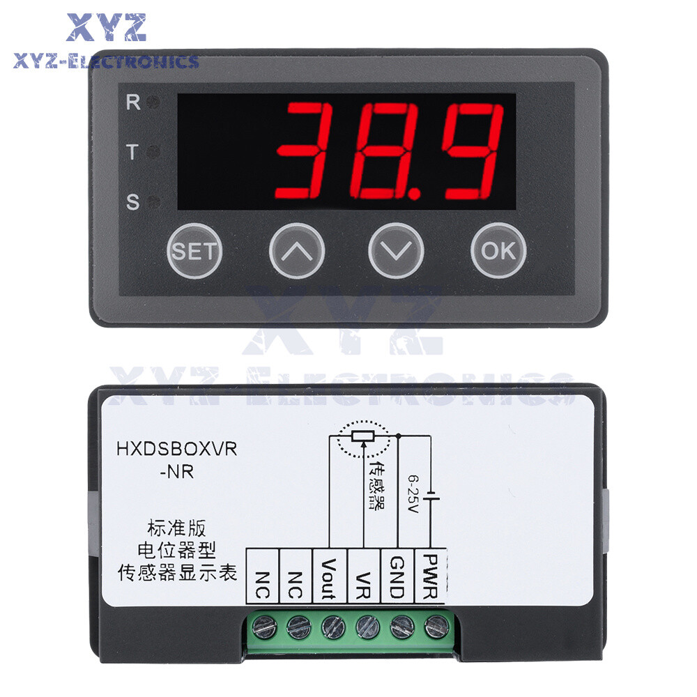 DC 6/8-25V 40/50mA 0.56″ 4-digit Tube Potentiometer Sensor Digital Display Meter