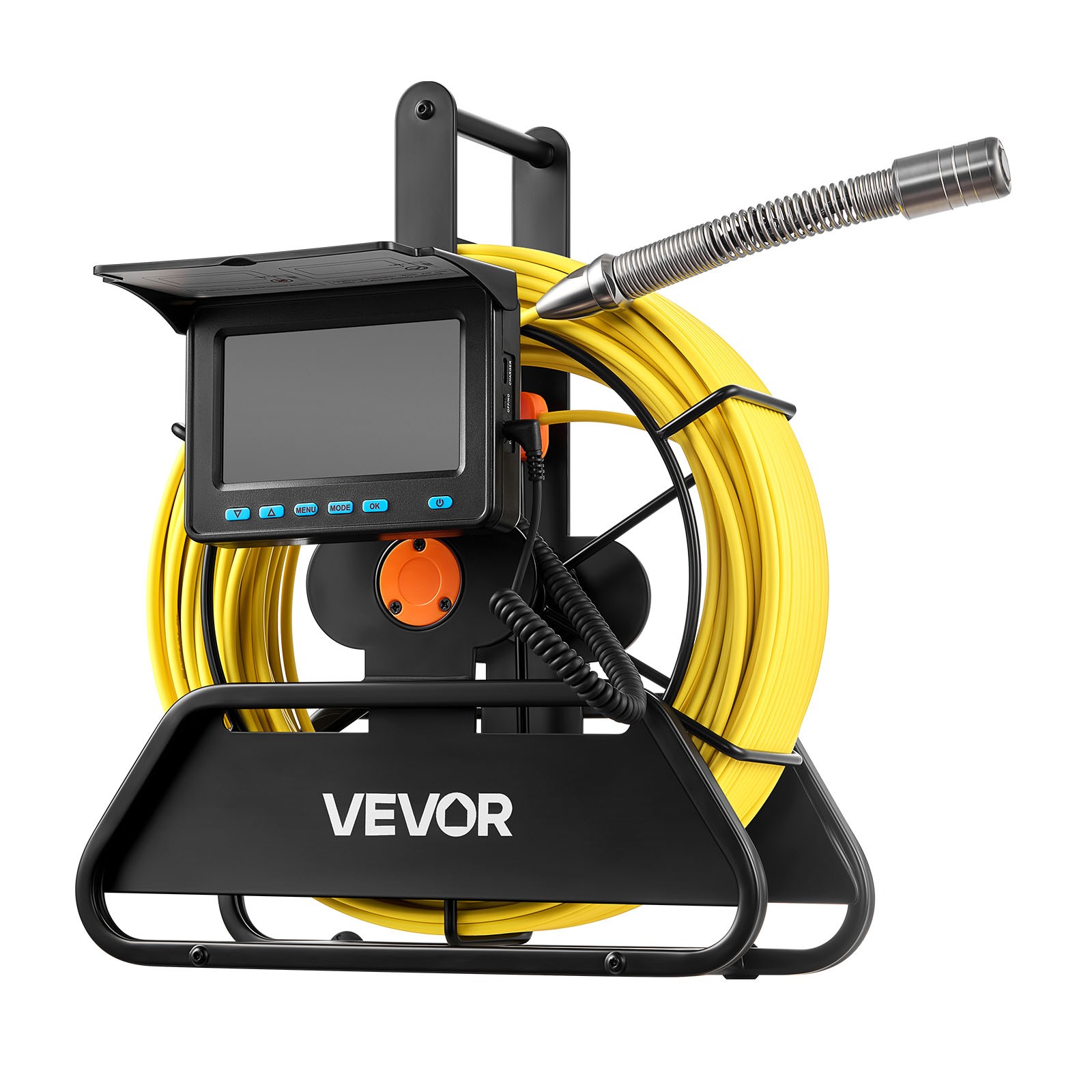 VEVOR Sewer Camera 98 ft Self-Leveling Drain Inspection Camera 4.3″ HD Screen