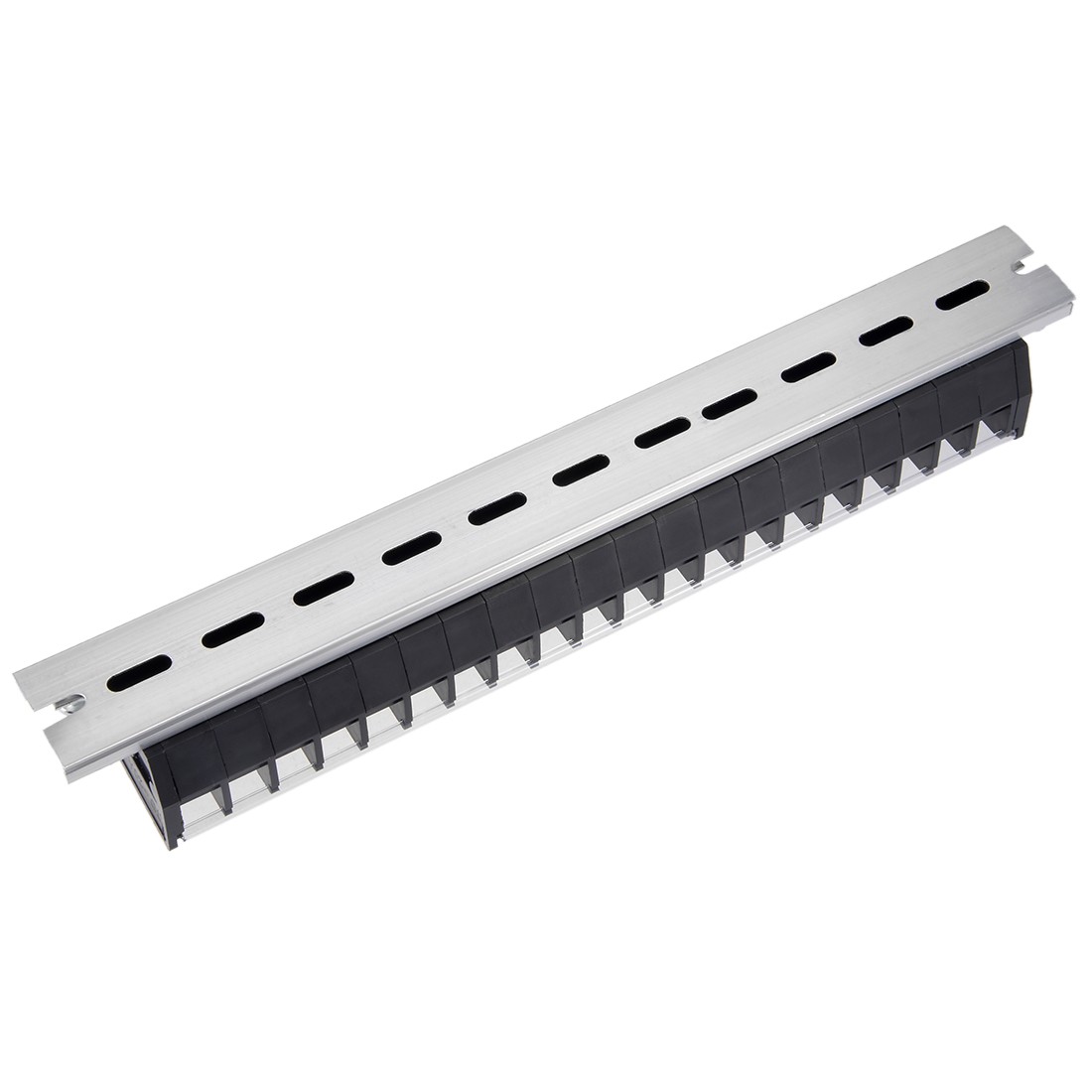 Barrier Terminal Strip Blocks 660V 20A Dual Rows 20P DIN Rail Base Connector