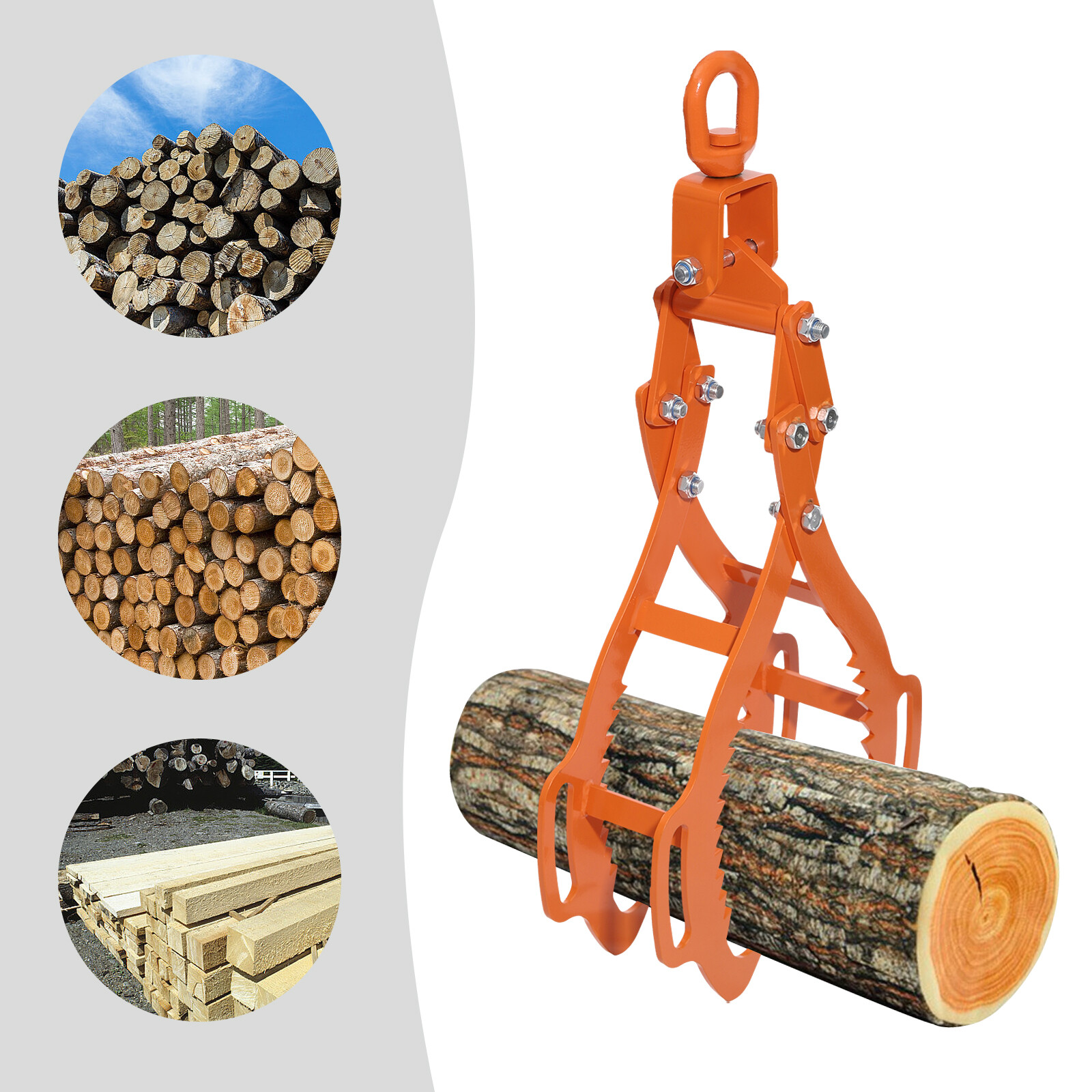 Steel Log Lifting Tongs Timber 4 Claw Log Tong Tongs for Log Lifting