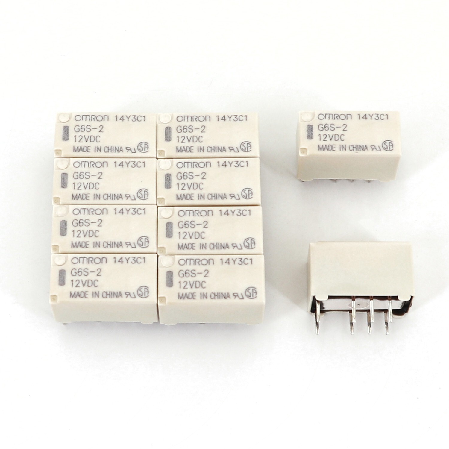 10Pcs OMRON G6S-2 DC12V 8-Pin DPDT PCB Mount Mini Signal Relay FREE SHIPPING