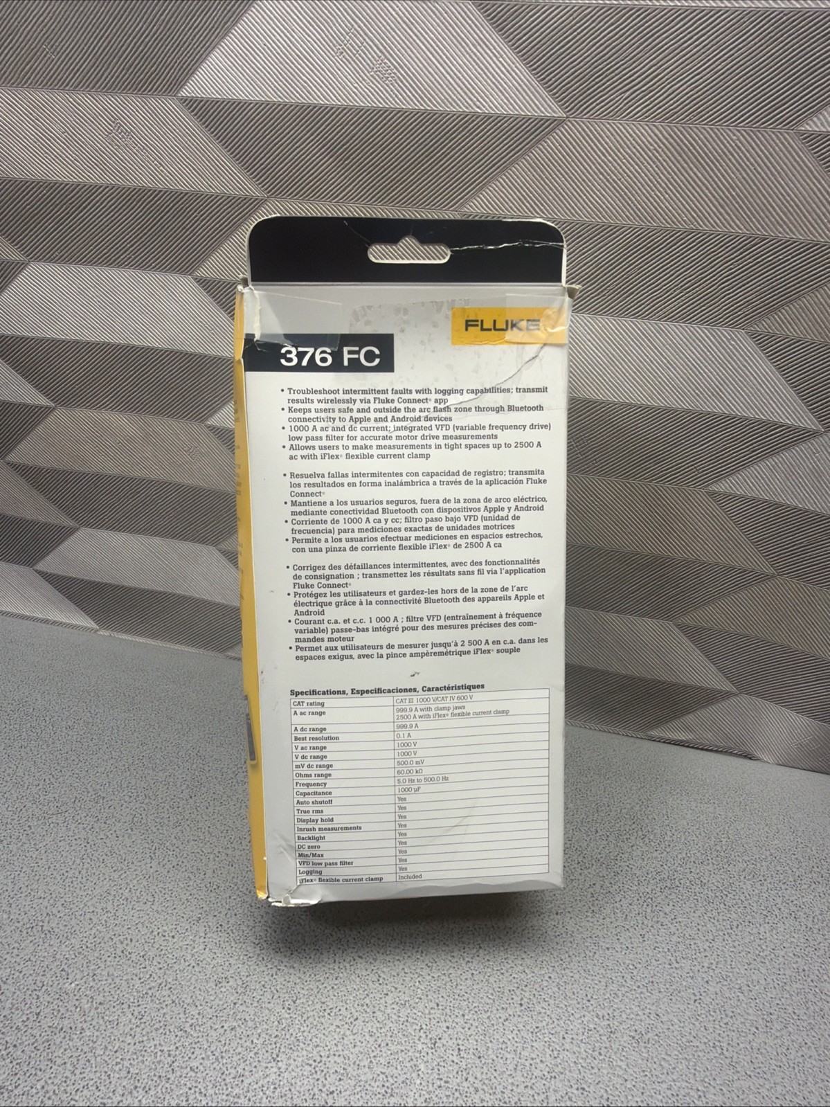 FLUKE 376 FC WIRELESS TRUE-RMS AC/DC CLAMP METER ( NEW OTHER )