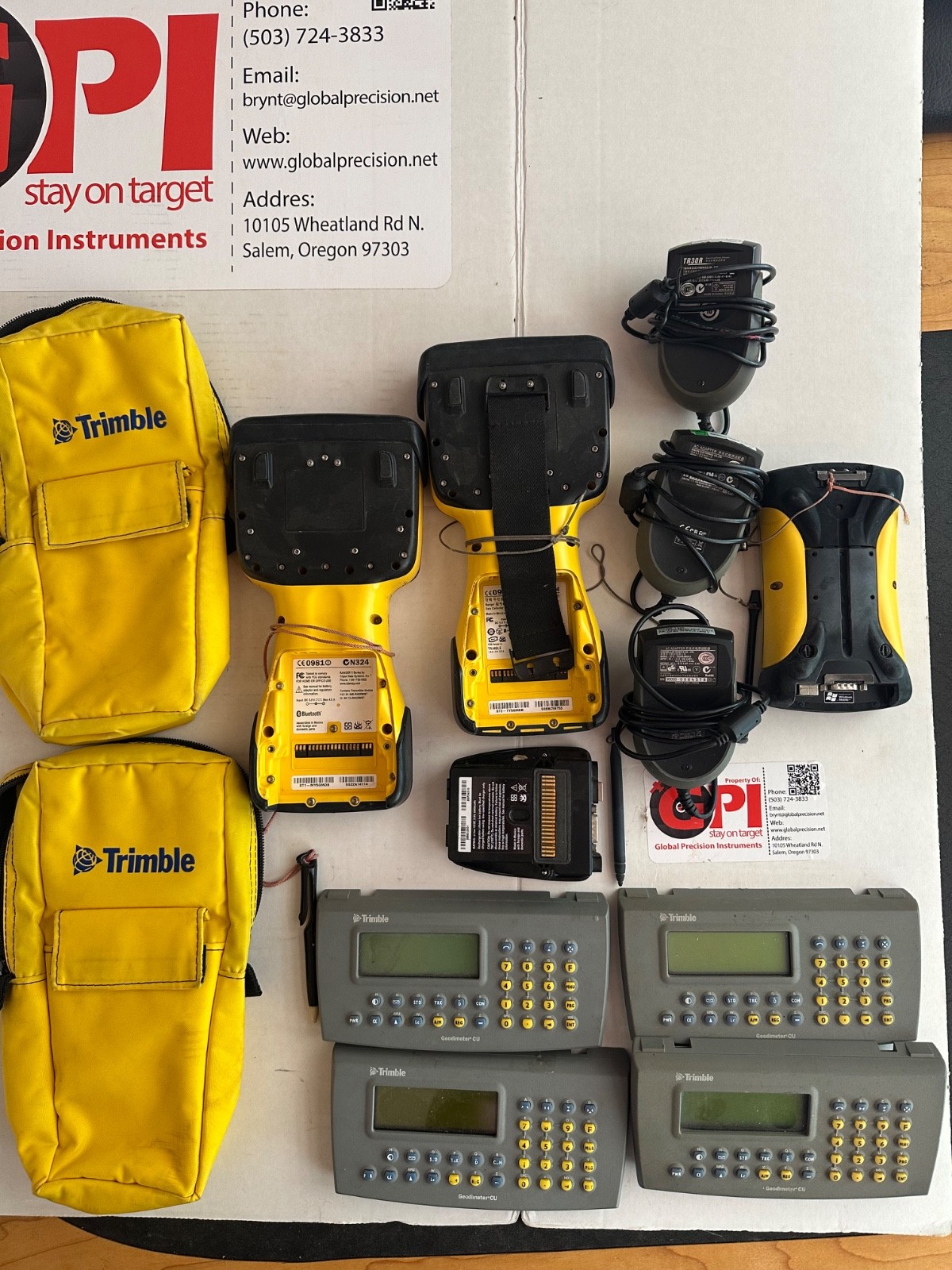 Batch of Trimble Data Collectors and Accessories for PARTS/UNTESTED