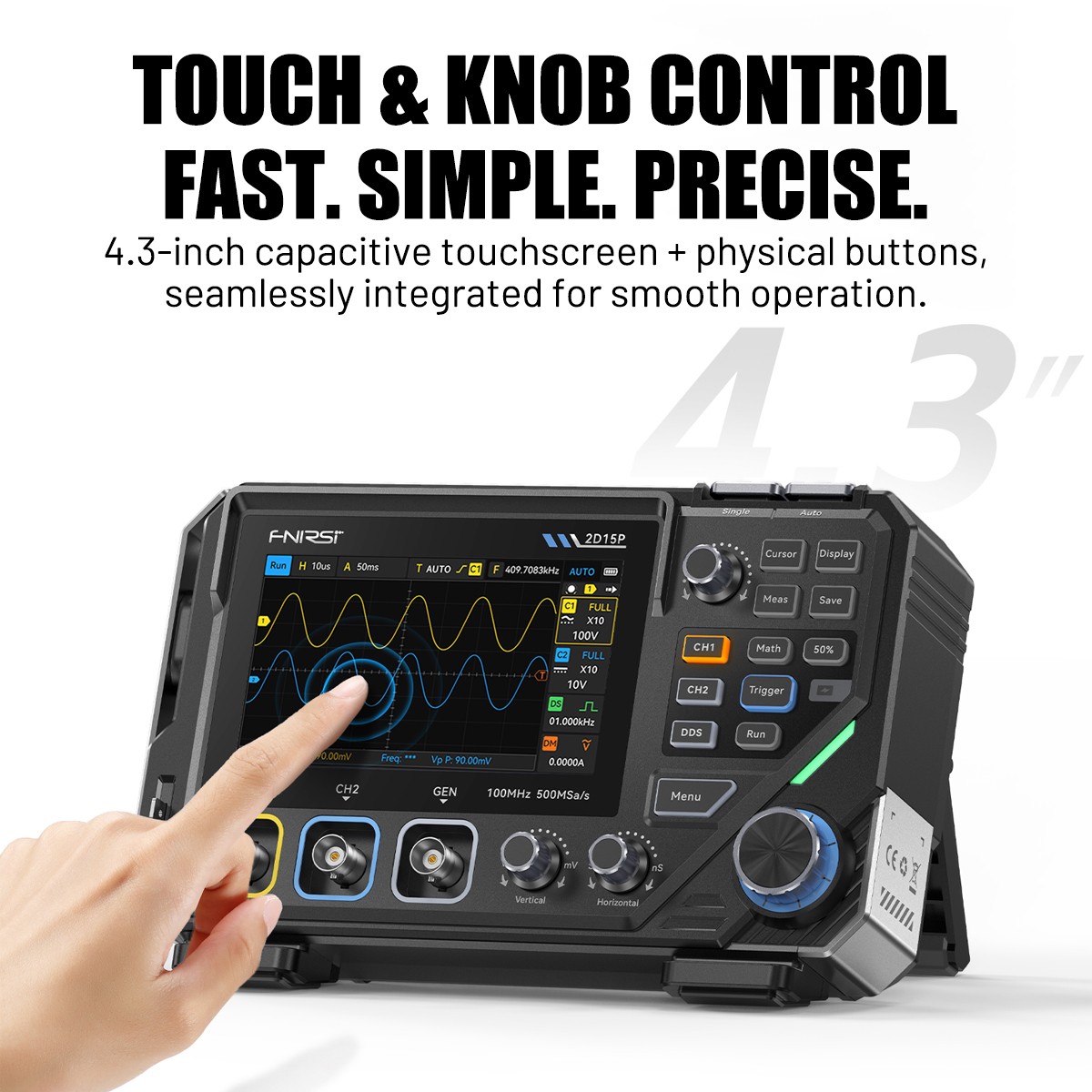 NEW FNIRSI 2D15P 100Mhz Digital Oscilloscope Multimeter DDS Signal Generator ..