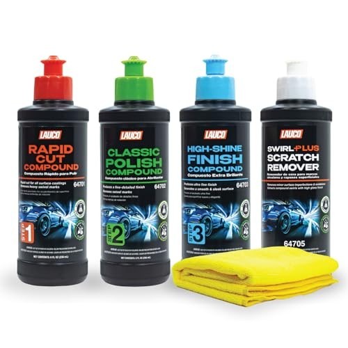 Paint Correction Kit 1, 2, 3 – Swirl Remover 8oz, Silicone-Free, Clear Coat Safe