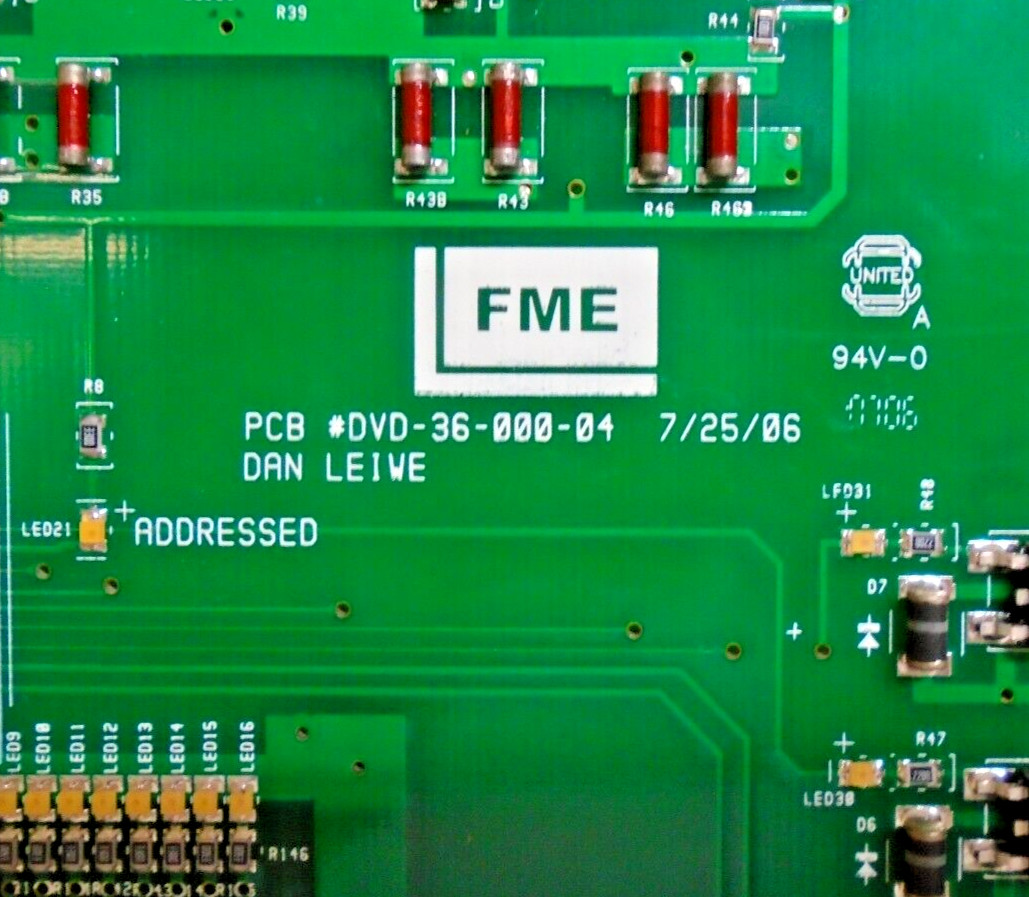 Used FME Forte Micro Picker Controller PCB Board | PCB #DVD-36-000-04