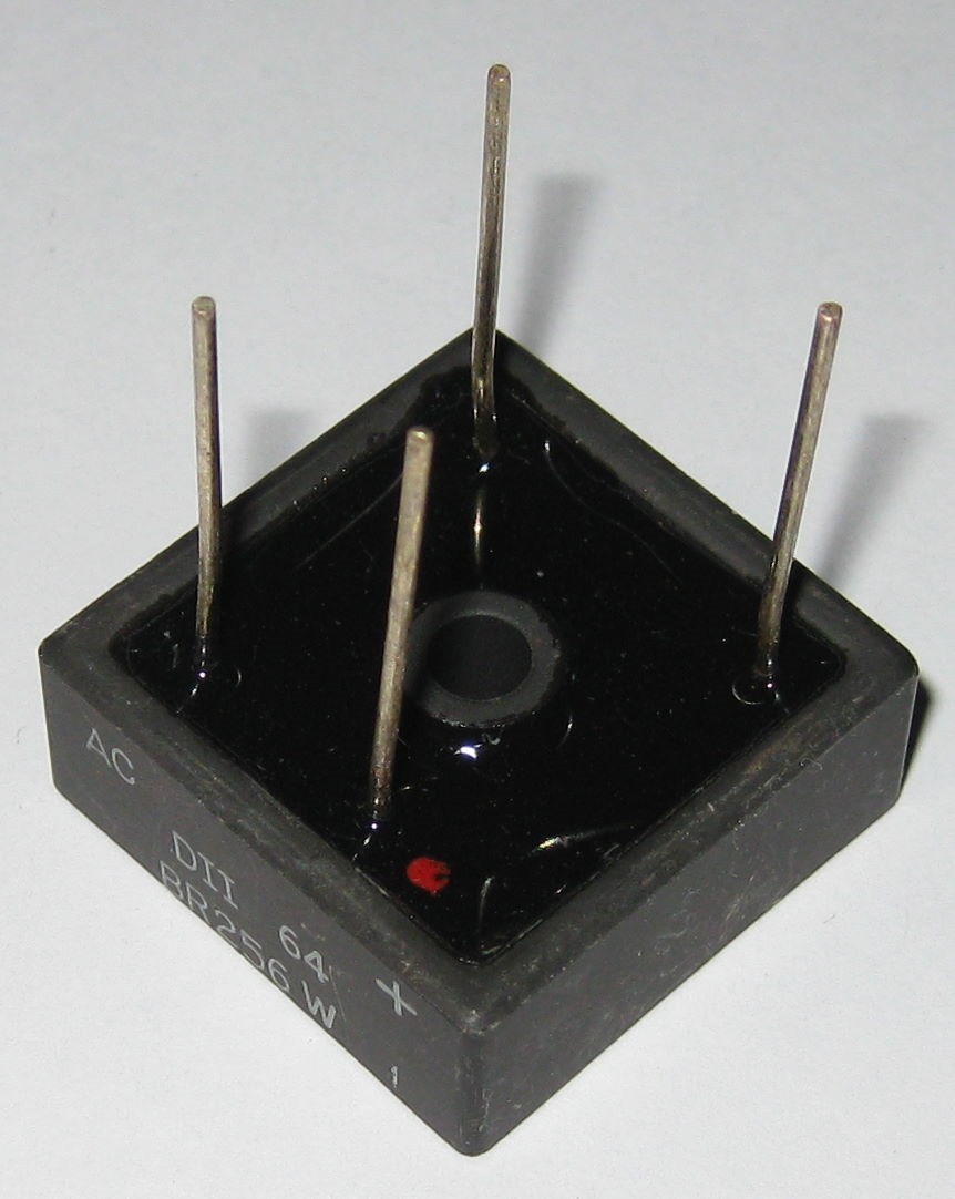 25 Amp 600 Volt Bridge Rectifier – BR256W – 600V 25A Diode – 1 1/8″ Square