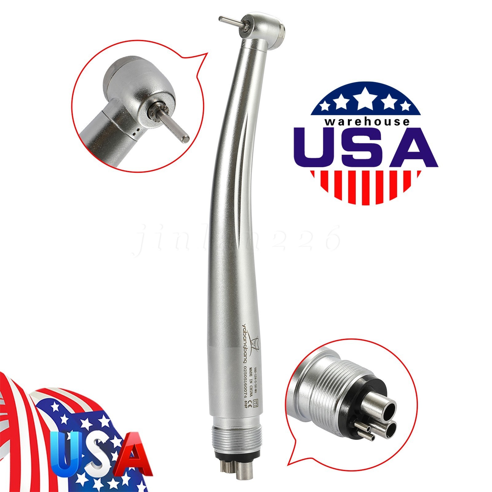 Dental High Speed Handpiece Small Mini Head Turbine 4 Hole Fit NSK