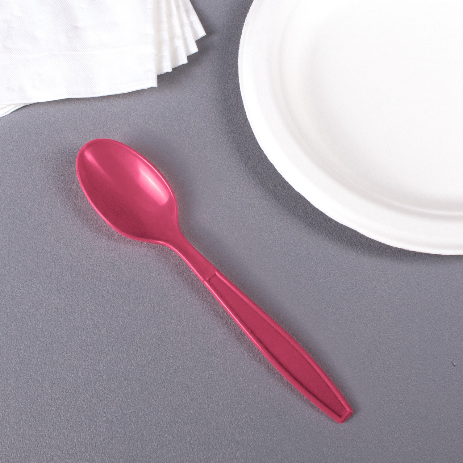 Karat PP Plastic Extra Heavy Weight Tea Spoons – Pink – 1,000 ct, U2033 (Pink)