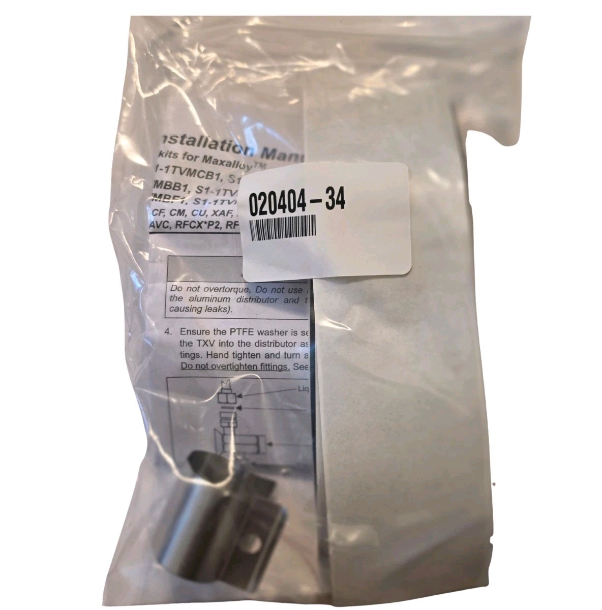 PARKER R410A Thermal Expansion Valve Kit 3/4″ Chatleff CON, S1-1TVMBC1