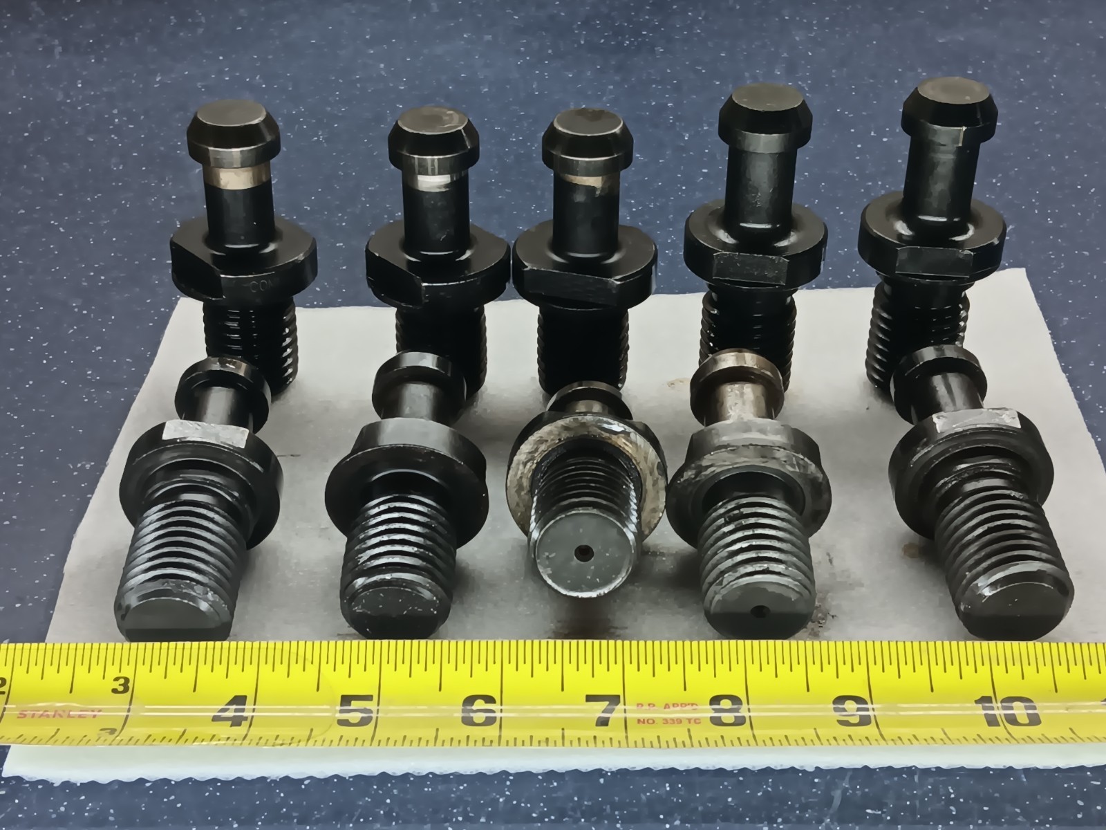 10x Lot CAT50 90 degree 1″-8 threads MAS3 Tool Holder Retention Knobs Pull Studs