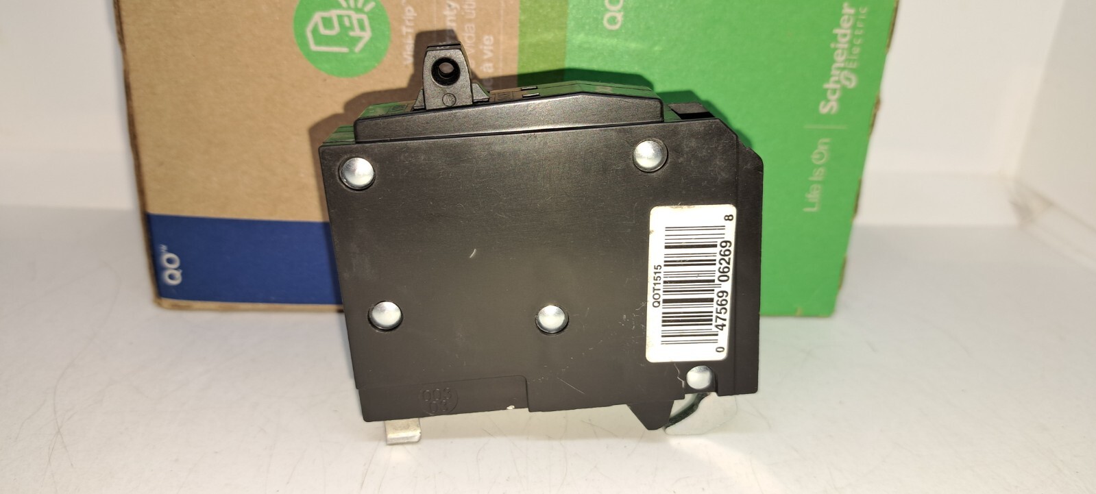 Square D QOT1515 Tandem Twin 15 Amp Mini Circuit Breaker with hook NEW