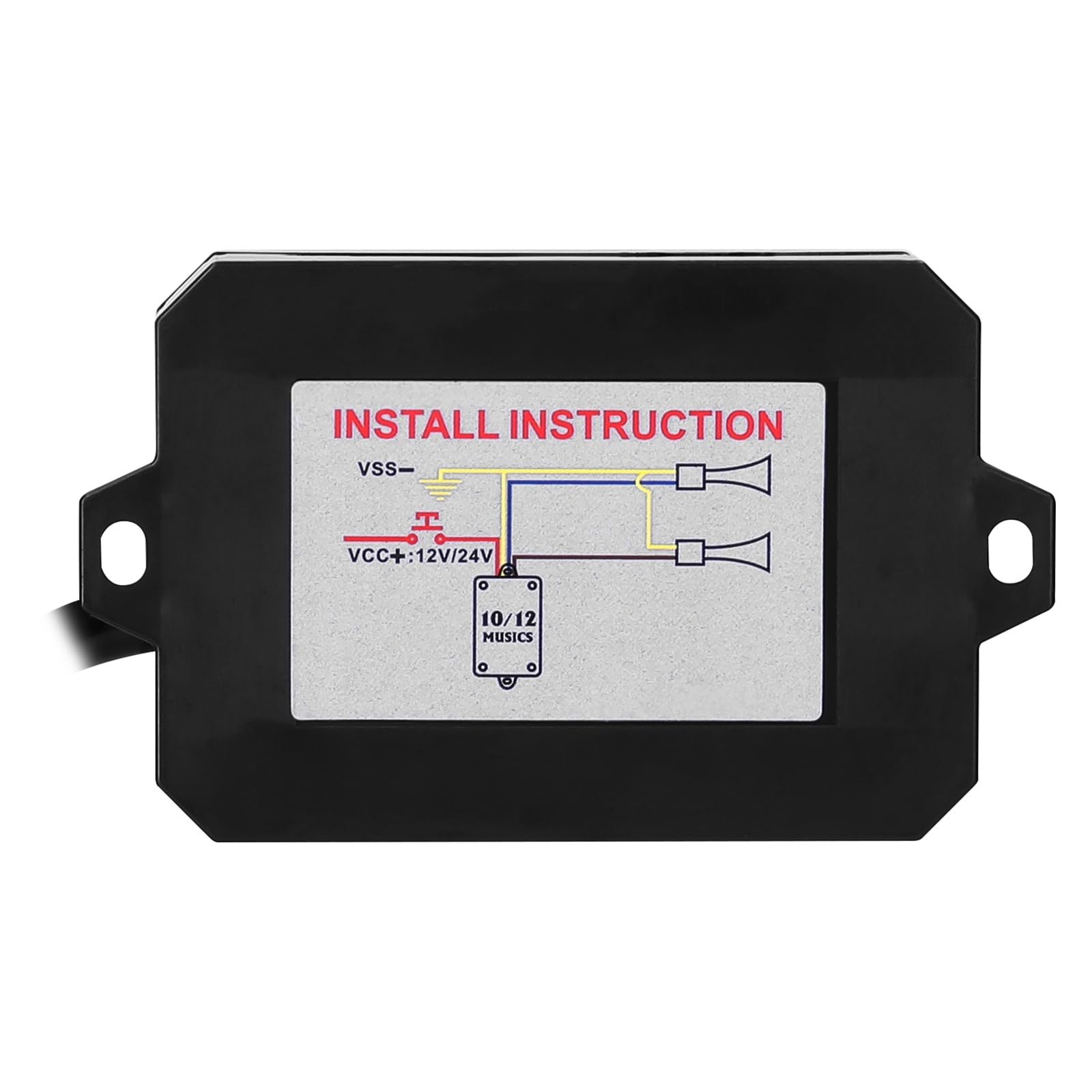12Tone Car Horn Controller Electric Speaker Sound Control Unit 1224V