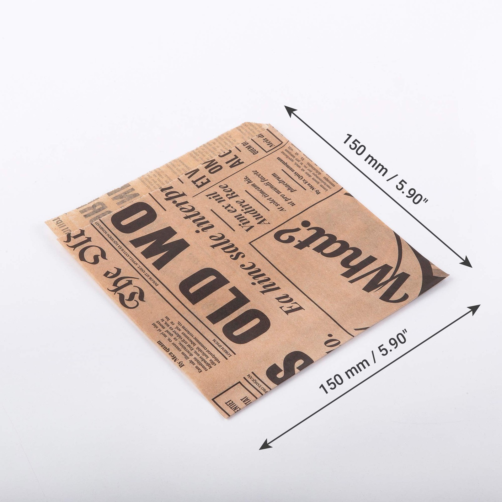 Food Bags, Dinner Bags, Paper Party Bags, 150 x 150 mm, for Castle…