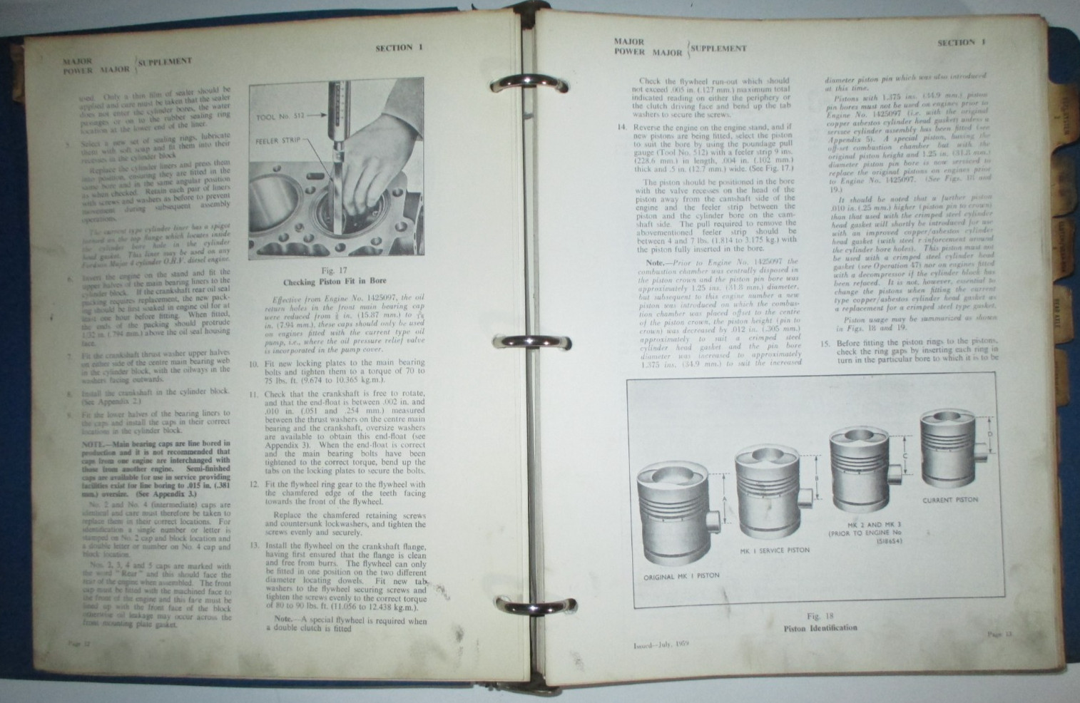 Ford Fordson Major & Power Major Tractor Service Shop Repair Manual ORIGINAL!