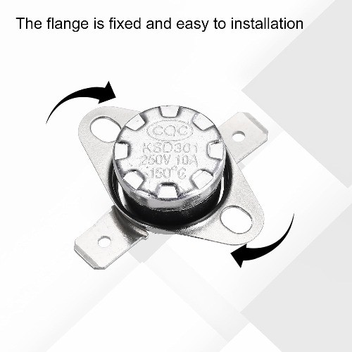 KSD301 Thermostat 150°C/302°F 10A Normally Closed N.C Adjus Number of Items: 8