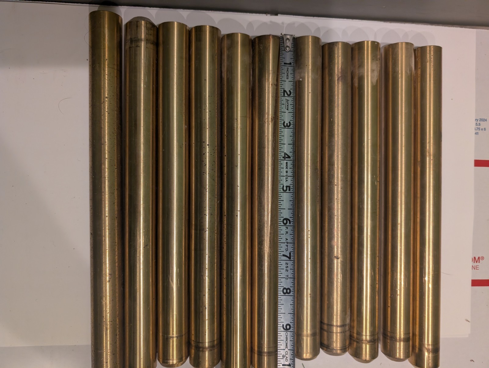 Brass Rods 1 Inch x 10″ Inch Brass Solid Round Rod
