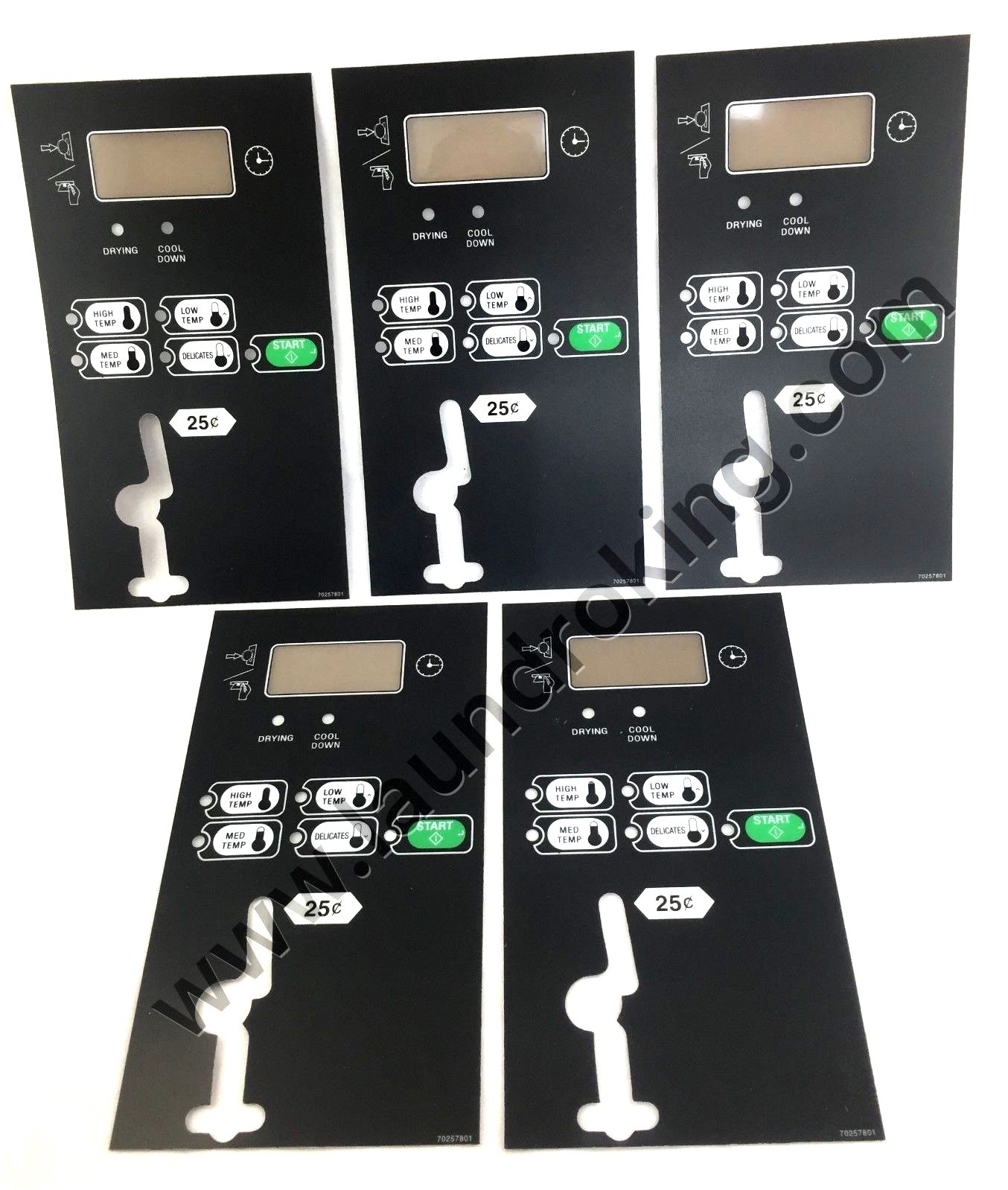 70257801 (5) PIECES HIGH QUALITY OVERLAY FOR SPEED QUEEN STT30 BC/B DRYER