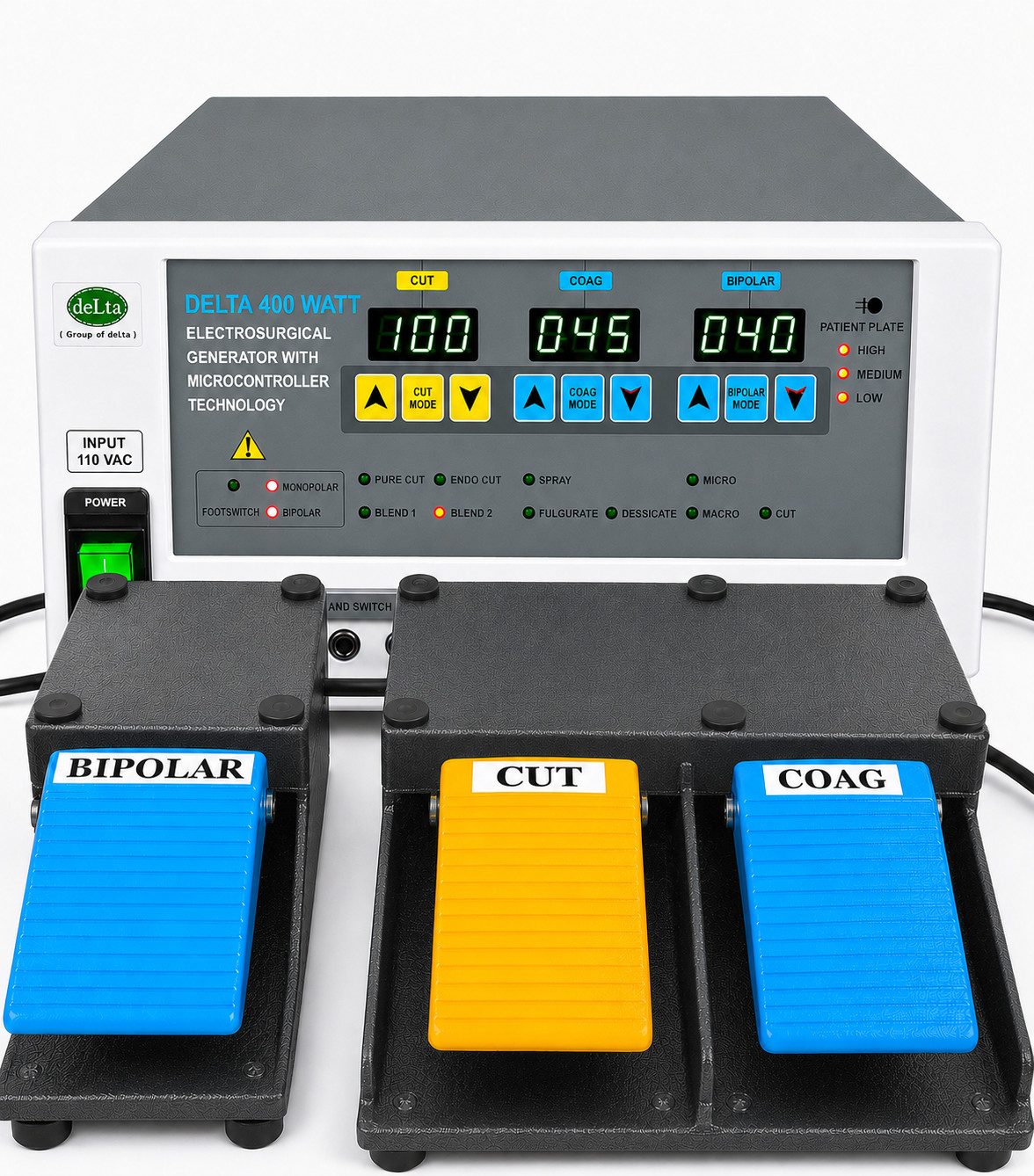 Electro Cautery Generator 400W Bipolar Monopolar Mode Electro Surgical Cautery