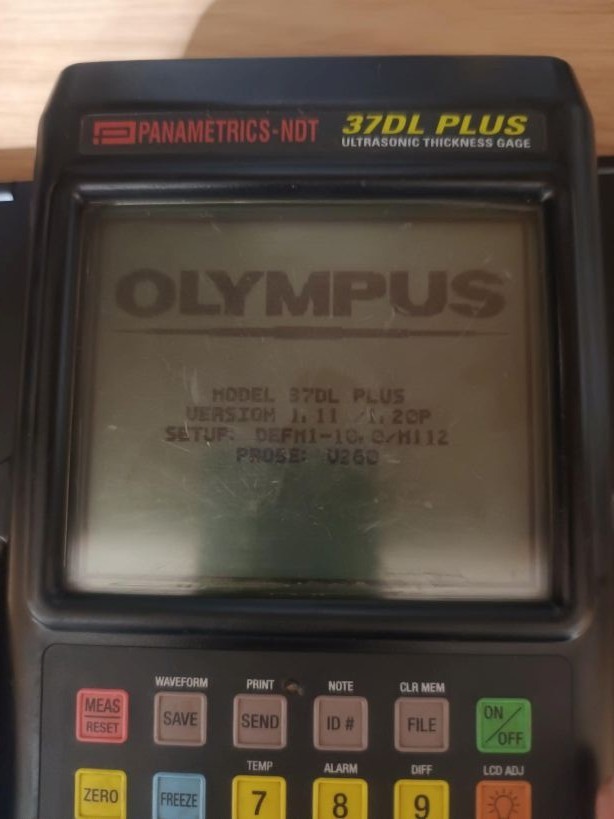 OLYMPUS Panametrics 37DL Plus Ultrasonic Thickness Gauge Tested Working