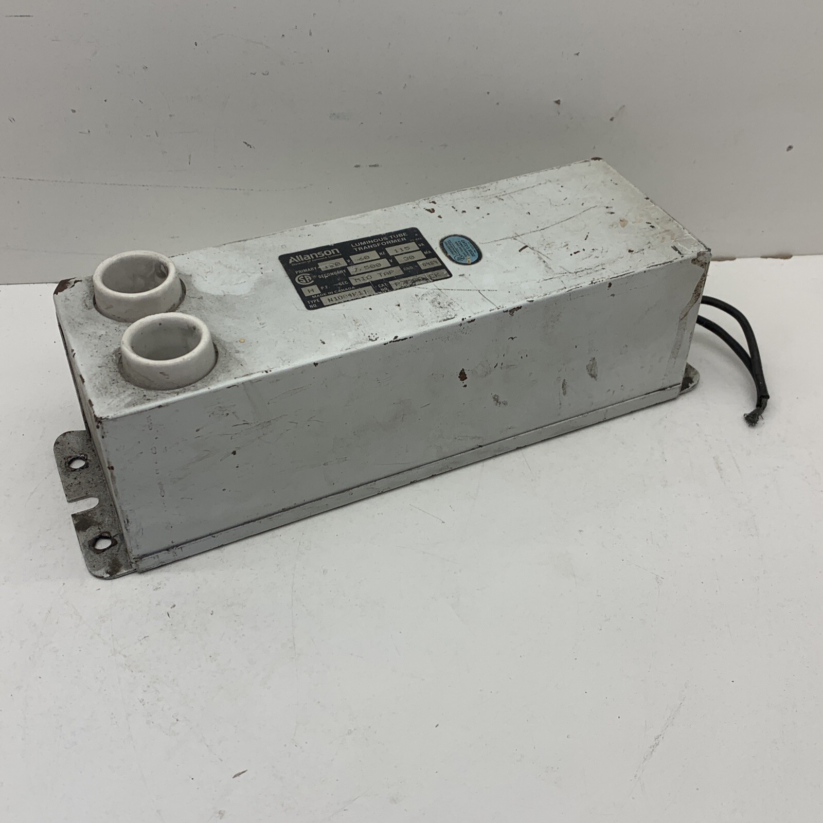 Allanson P75C30EK Luminous Tube Neon Sign Transformer 120V to 7500V 30mA