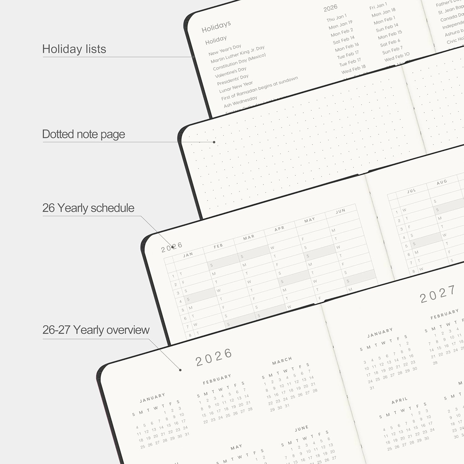 And Per Se 2026 Planner, 15 Months Hardcover Daily, Weekly & Monthly Planner, A5