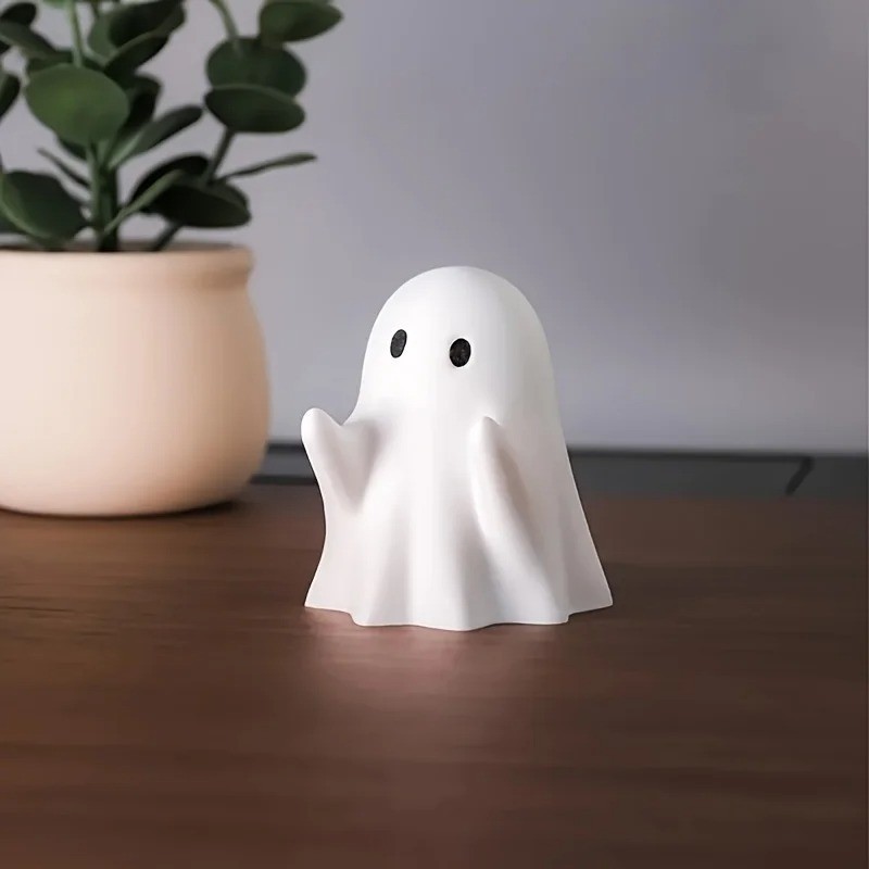 Cute Ghost Pen Holder Funny Desktop Pencil Organizer Office Decor