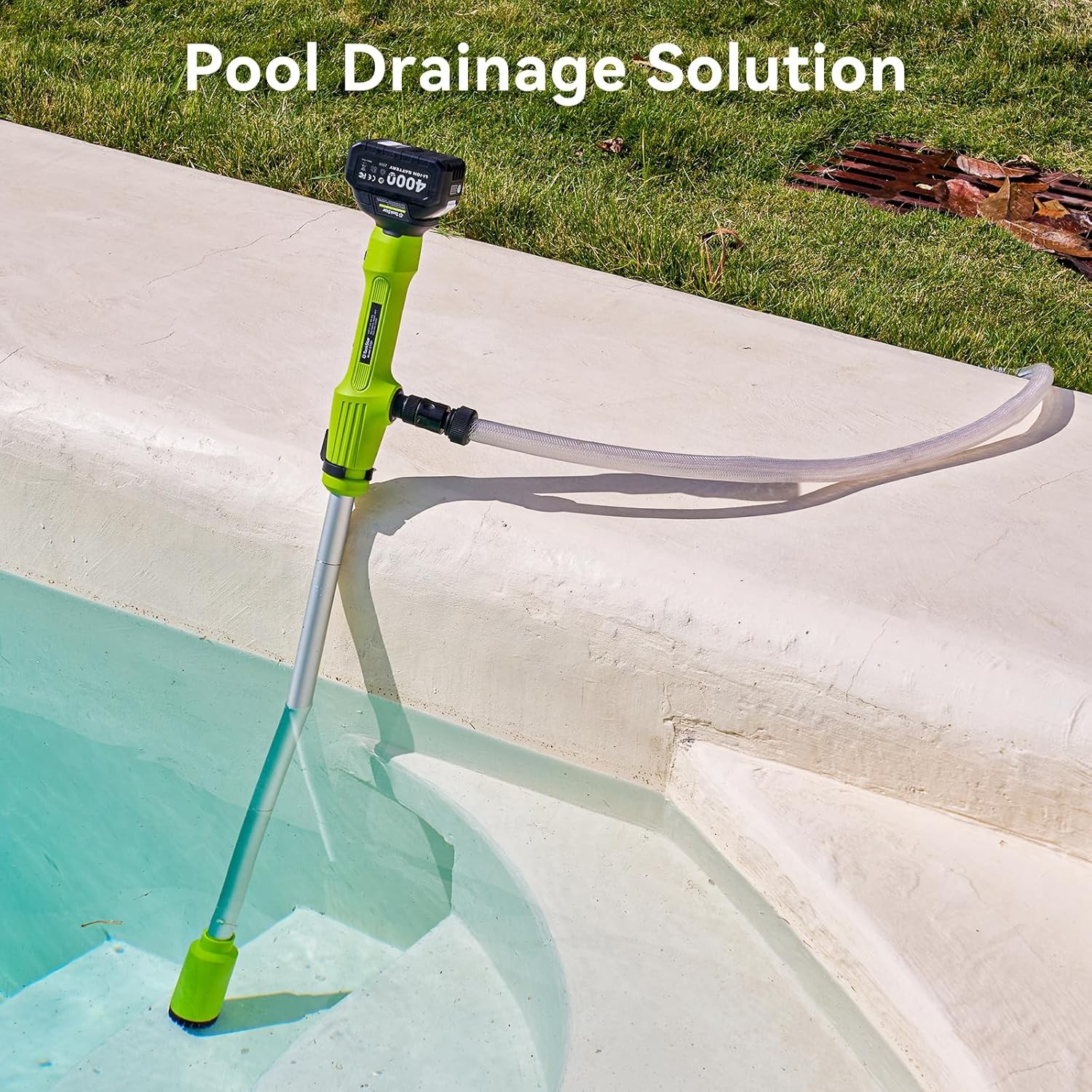 Taskstar Cordless Stick Transfer Pump 720GPH 60-Min for Water/Diesel Pool Pond
