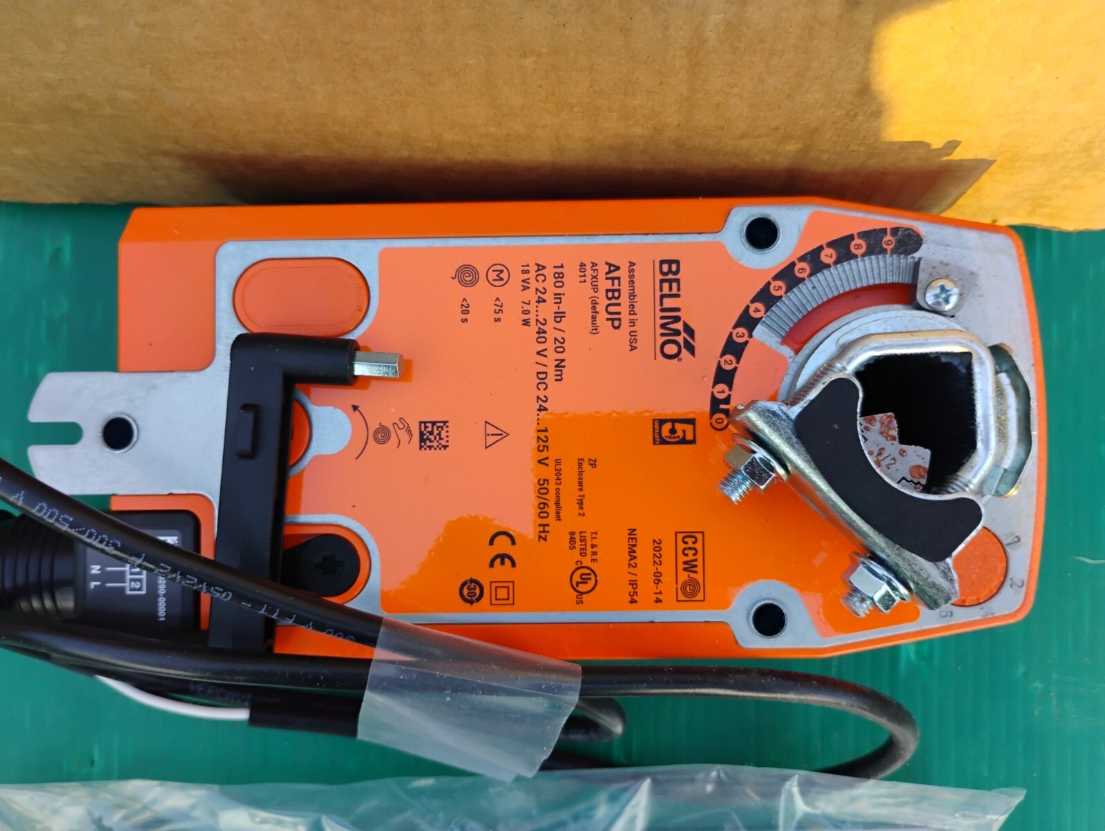 Belimo AFBUP HVAC 24/125VDC 24/240VAC Spring Return Fail-Safe Damper Actuator