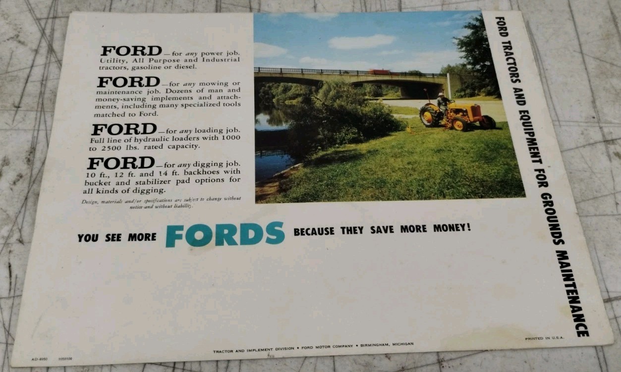 Ford Tractors And Equipment For Grounds Maintenance AD-6950