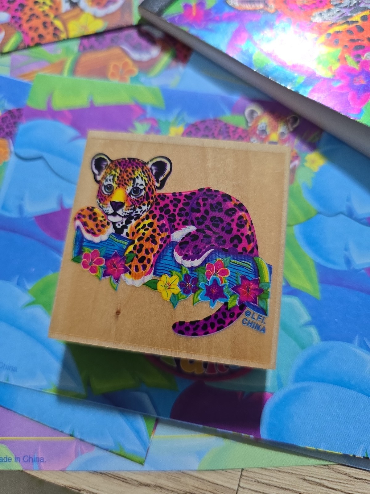 Vintage Lisa Frank Hunter The Tiger Mini Stationary Organizer *Rare* Lots Inside