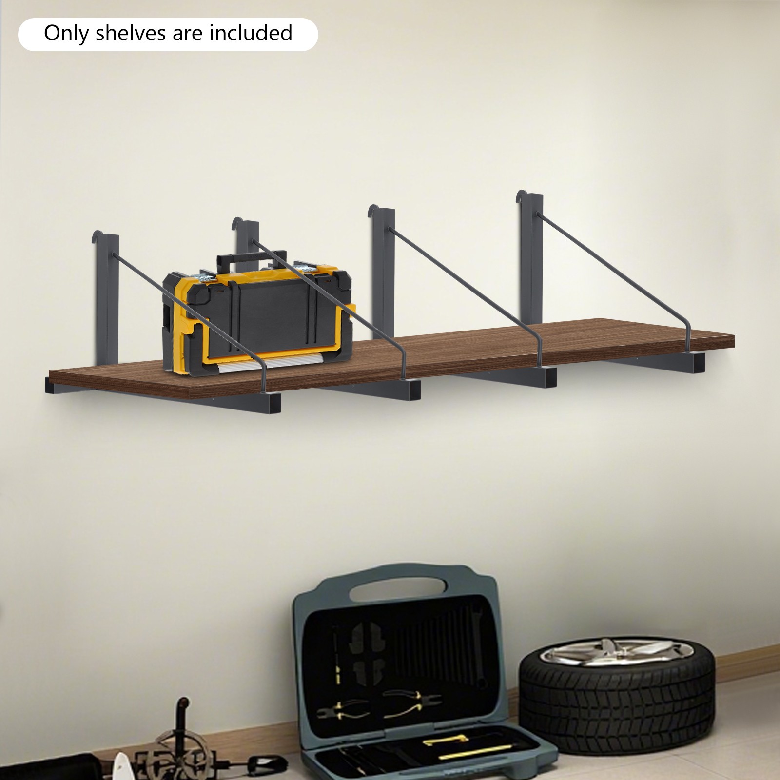 4x Container Shelf Bracket Shipping Container Bracket Triangular 249.48kg/550lbs