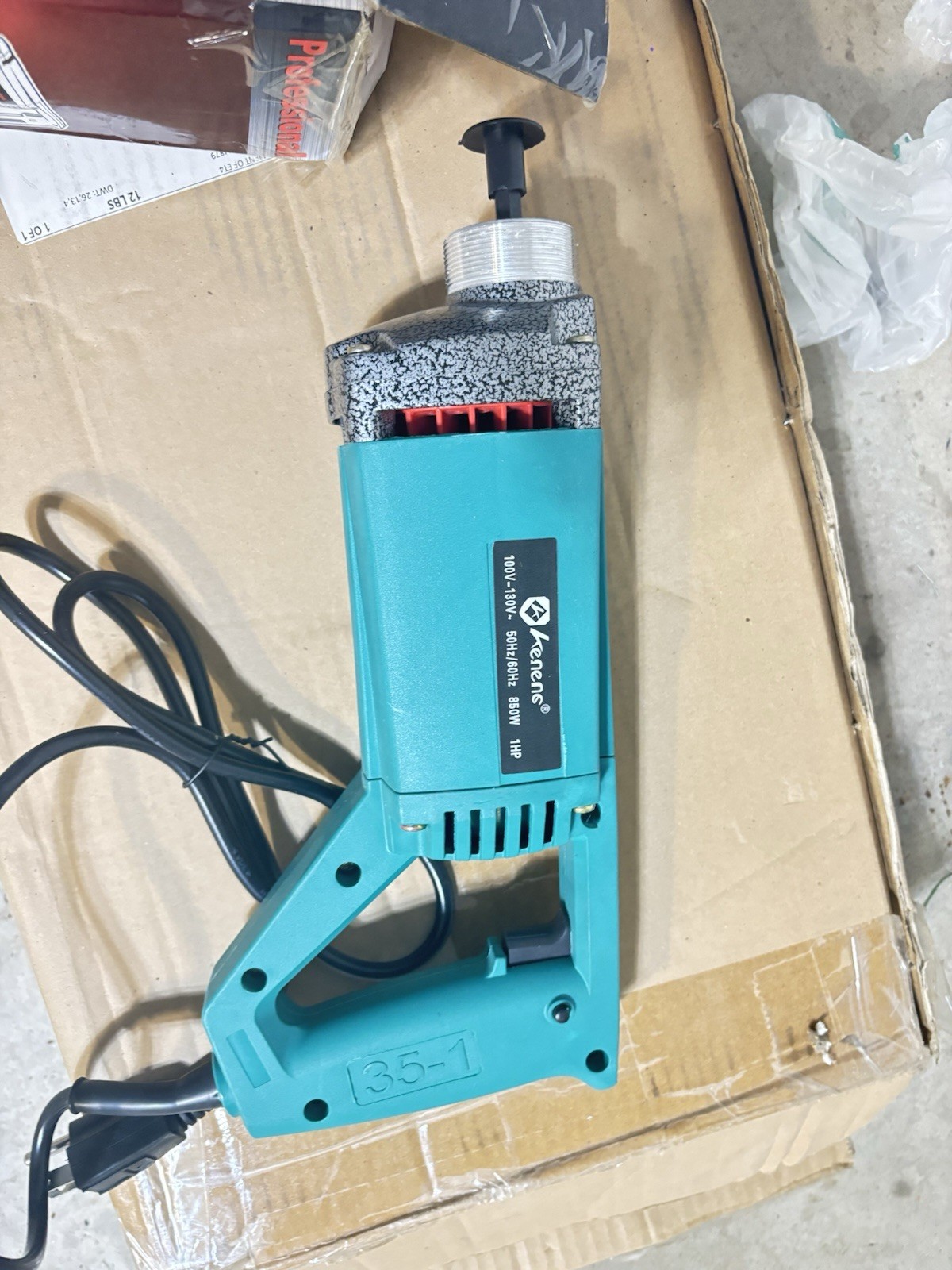 1-1/2HP 1100W HandHeld CONCRETE VIBRATOR 13,000 VPM W/ 58″ x 35mm Poker