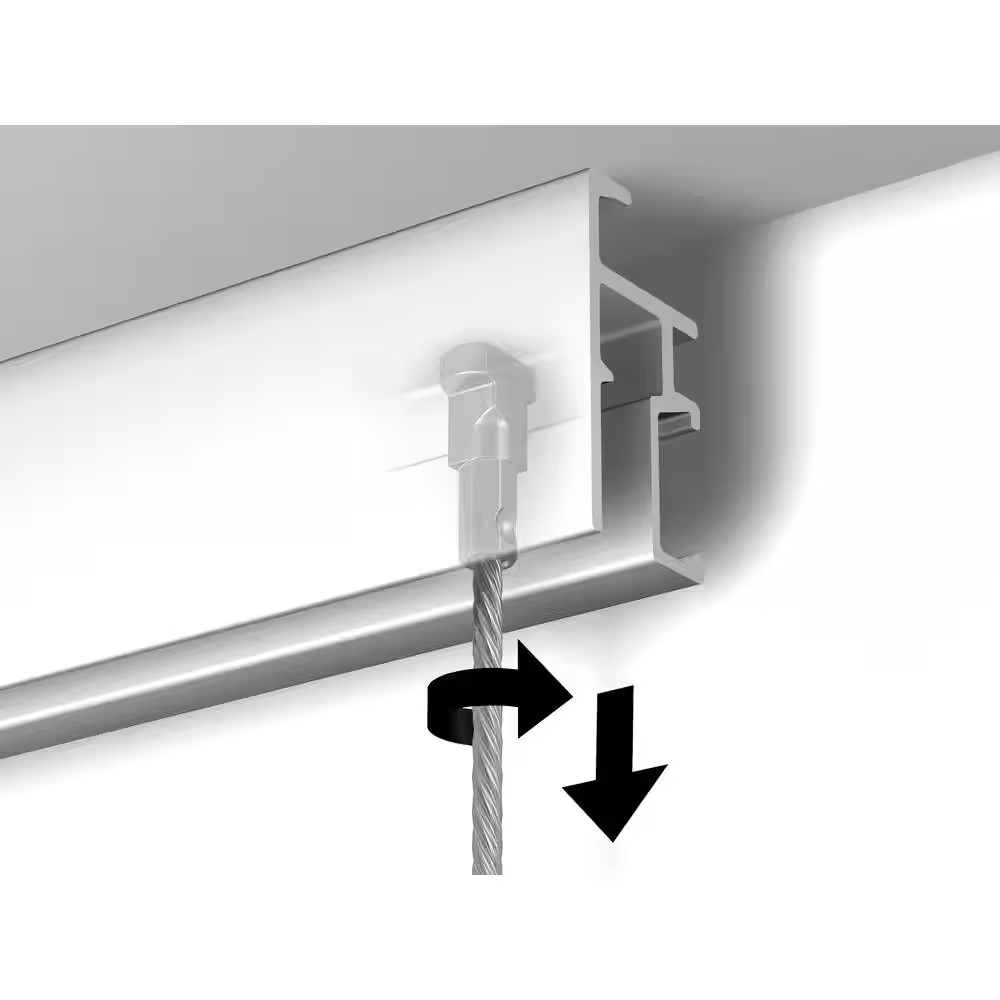 4.9 Ft. Steel Cable for Gallery Rail System with 44 Lbs. Capacity